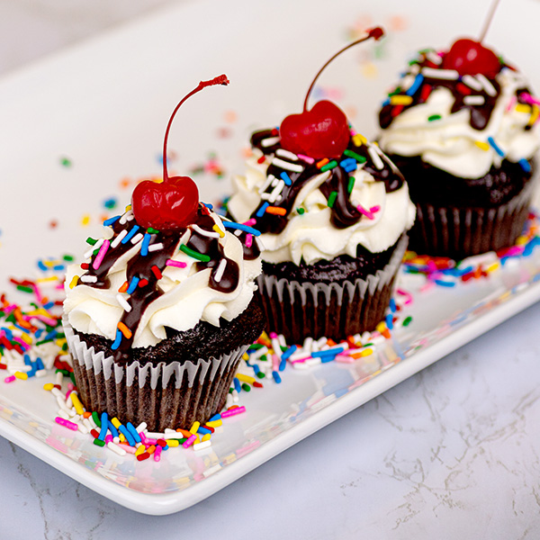 Hot Fudge Cupcakes